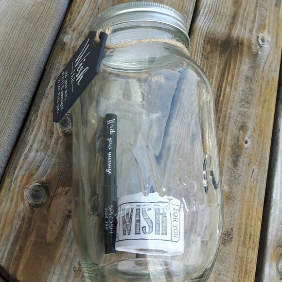 Wedding Day Wish Jar Mason Jar CUTE - Picture 2 of 4